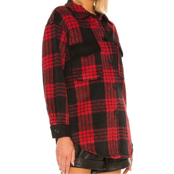 John + Jenn Baxter Jacket Red Plaid Shacket Shirt Jacket - Women’s‎ XS - Picture 9 of 10
